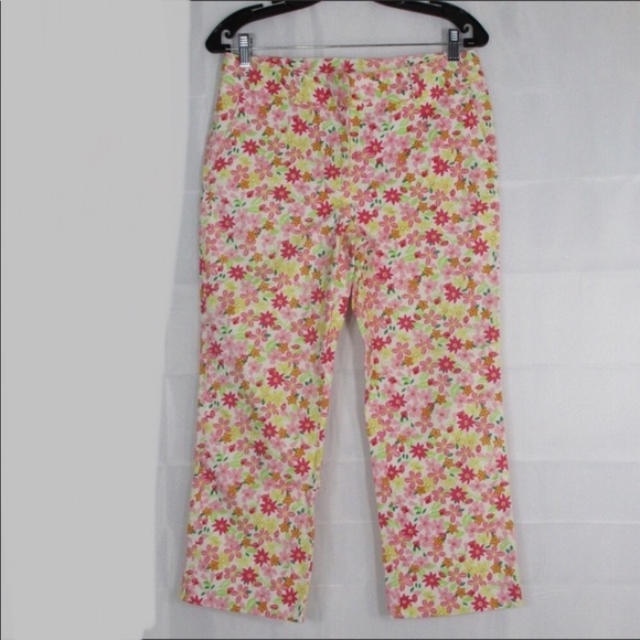 LILLY PULITZER Floral Capri Pants Size 4 - Picture 1 of 7